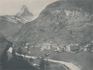 Antique photo-engravings of Switzerland from 1892